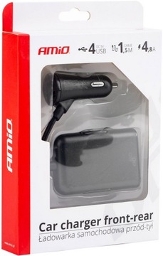 4x USB-ЗАРЯДНОГО УСТРОЙСТВА ПЕРЕДНЯЯ + ЗАДНЯЯ С УДЛИНИТЕЛЬНЫМ КАБЕЛЕМ 1,5 м