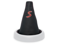 фото thumb №1, Mini cooper s r50 чохол перемикання передач czarna шкіра вишивка s червоний