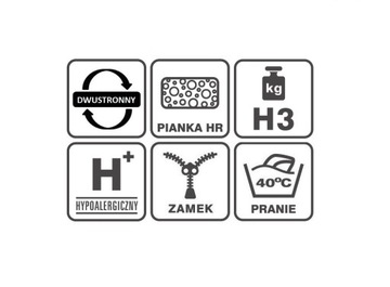 NAKŁADKA NA MATERAC TOPPER PIANKA HR H3 80x200x5