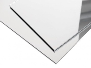 PLEXI LUSTRZANA 3MM SREBRNA PŁYTA FORMATKA 50X50CM DO CIĘCIA LASEREM