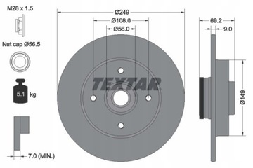 фото thumb №3, Гальмівні колодки + arcze зад textar peugeot 2008 i 1