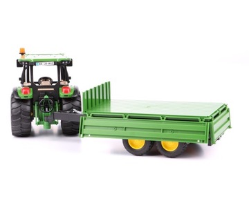 Трактор Bruder 02108 John Deere 5115M с прицепом