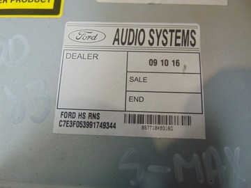 фото thumb №13, Радіо cd заводські ford s-max mk1 8s7t-18k931-bd навігація код