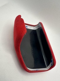 фото thumb №7, Накладка кожа alcantara na домкрат do переключения передач audi красный