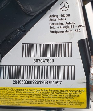 фото thumb №6, Подушка подушка безпеки w сидіння права mercedes glk x204