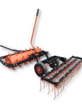 Walec Traktorka Aerator Wertykulator + Brona 150cm