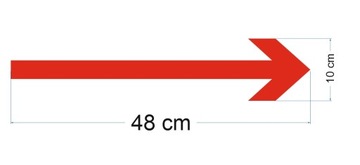 NAKLEJKI STRZAŁKI BHP zestaw 6 szt 48 x 10 cm