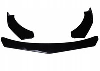 фото thumb №10, Універсальний спліттер накладка передній бампера спойлер чорний блиск