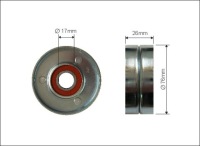 Caffaro ролик натяжителя 76x8x26 metal-galwanizacja белый, подшипник nachi Цена, фото thumb