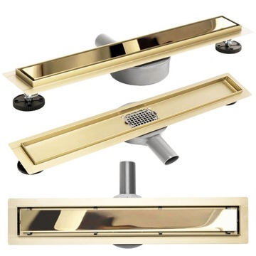 ЛИНЕЙНЫЙ СЛИВ REA NEO PURE PRO MIRROR GOLD GOLD 80
