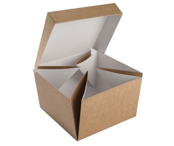 Burger box rozkładana tacka 14x14x9,5 cm 100 szt.