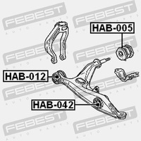 фото thumb №15, Сайлентблок рычаг передней honda cr-v rd1 1996-2001 gn | hab-042 febest
