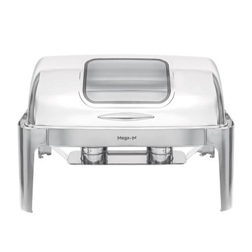 Настольный мармит GN 1/1 Roll-Top с крышкой с глазком 9л Мега-М