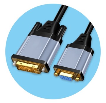 Преобразователь адаптера DVI в VGA FULL HD D-SUB для монитора и проектора