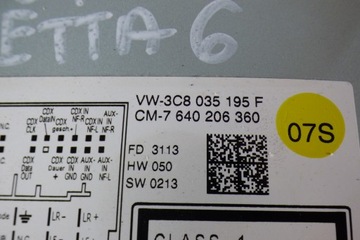 фото thumb №8, Радіо 3c8035195f stbdb volkswagen jetta 6 vi