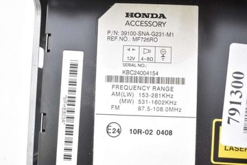 фото thumb №6, Радіо радіопрогравач cd mp3 39100-sna-g231-m1 honda civic 8 viii 07-12