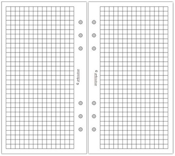 Вкладыш-переплет для блокнота, белый, GRID print, A6, 9,9x17 см.