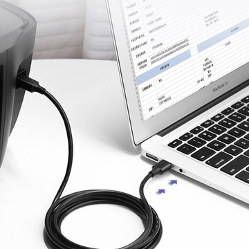 Кабель Ugreen USB/USB Type B для принтера, шнур длиной 5 м.