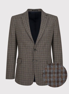 Куртка мужская шерстяная, коричневая, Slim Fit Pako Lorente, размер. 50/182