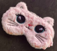 МАСКА ДЛЯ СНА ДЛЯ ГЛАЗ РАССЛАБЛЕНИЕ OLDMAN CAT НА Резинка ПЛЮШ РОЗОВЫЙ