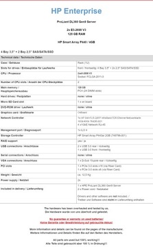 Сервер HP Enterprise ProLiant DL360 G9 2xE5-2698 V3, 128 ГБ, 4 отсека, 3,5 большого форм-фактора + 2