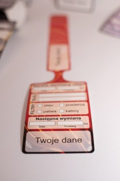 ZAWIESZKA SERWISOWA WYMIANA OLEJU 30SZT TWOJE LOGO