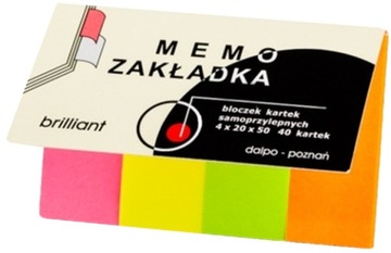 Zakładki samoprzylepne Dalpo 4x40szt kolorowe 4 op