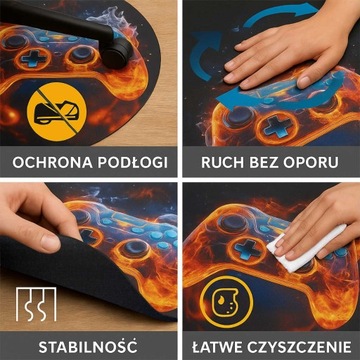 Mata Gamingowa Ochronna POD FOTEL podkładka fotel vintage kwiat GRATIS MATA