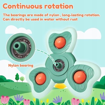 Набор из 4 присосок Top Spinner Flower Toy