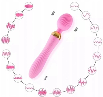 Wibrator Damski Ekskluzywny Masażer Dwustronny 2w1 Dildo