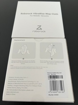 1x ткань для швабры VibraRise из микрофибры Xiaomi Roborock S7 S7 MaxV Ultra S7 Pro