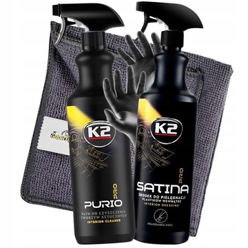 K2 PURIO SATINA PRO ПОСАДКА ДЛЯ ЧИСТКИ ИНТЕРЬЕРА КАБИНЫ МИКРОФИБРА 2х1л