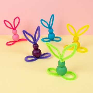 DIY Druciki kreatywne puszyste wyciory MIX 10kolorów Ø6mm 30cm100szt