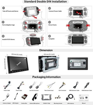 АВТОМОБИЛЬНЫЙ РАДИО 9 ДЮЙМОВ ANDROID WIFI BT ATOTO A6 PF