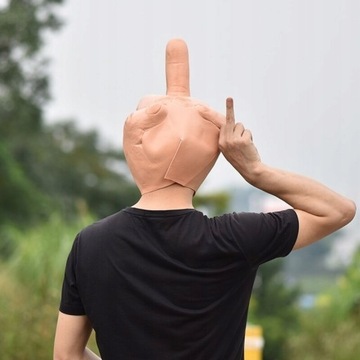 Маска на средний палец. Забавный головной убор Fuck You.