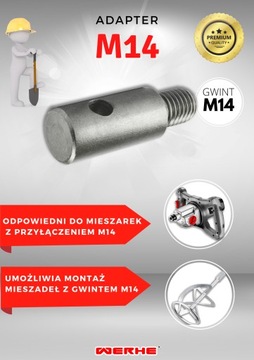 Świder Wiertło do Gleby 40 mm z Adapterem m14