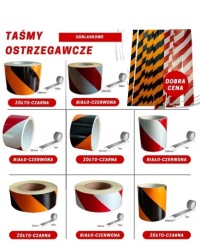 фото thumb №15, Лента отражающая гладкая ступени отражатель 5m стойки гараж порог biało czerwona