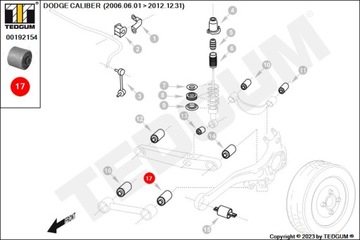 фото thumb №13, Втулка важеля заднього поперечного передньої zew dodge caliber