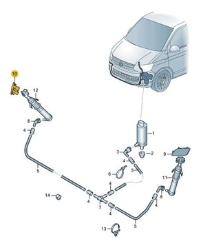 фото thumb №3, Заглушка омывателя vw transporter t6 правая
