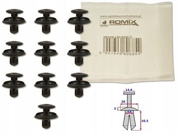TOYOTA RAV4 II 00-05 КРЫШКА ЗАЖИМА 10x