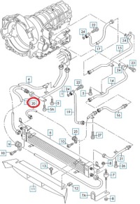 фото thumb №9, Audi rs6 трубка трубка  давлений охлаждение масла коробки oem номер 4b3317819d