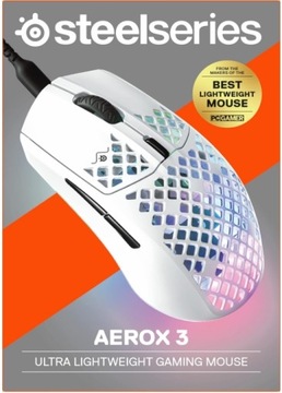 SteelSeries Aerox 3 Snow (2022) - Super lekka mysz gamingowa
