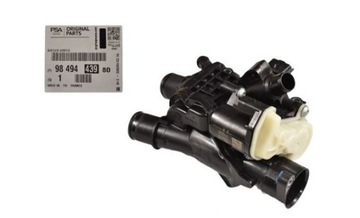 фото thumb №1, Корпус термостата термостат 2.0 2.2 синий hdi peugeot citroen ford psa оригинальный номер