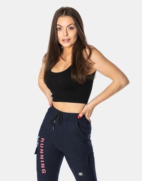 Sportowe Spodnie Dresowe Damskie Cargo 232-2 r L