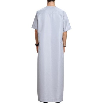 Футболка с коротким рукавом Thawb в арабском стиле, серая, XL