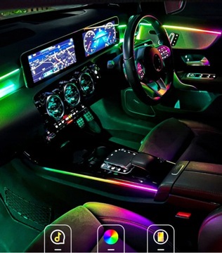 фото thumb №3, Оптоволокно led do автомобиля elwire освещение rgb фоновый app блютуз 6m
