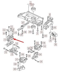 фото thumb №9, Кронштейн двигуна праве vw beetle 1k0199262m 1.8 бензин