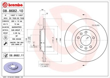 фото thumb №4, Диски гальмівні колодки зад brembo peugeot 607