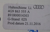 фото thumb №8, Рейка багажника кронштейны audi a6 s6 c7 4g9863555a