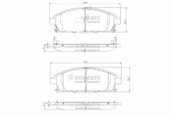 фото thumb №2, Тормозные колодки тормозные infiniti qx4 3.3 nipparts nippart